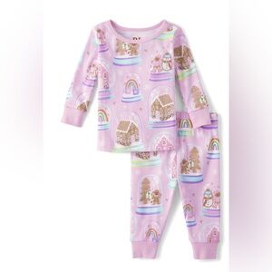Pink Girls Pajamas Gingerbread Houses 6-9 Months Family Matching Christmas Pj